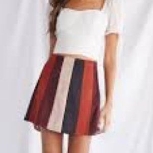 Forever 21 + Faux Suede Striped Skirt